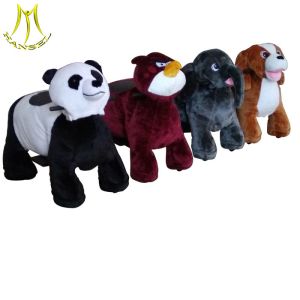 Hansel plush walking toy ride on animales de peluche motorizado in mall