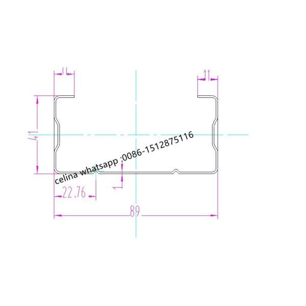 0.7 - 1.2mm Thickness Automatic C89 LGS Framing Machine 3000m Per Hour Max Speed