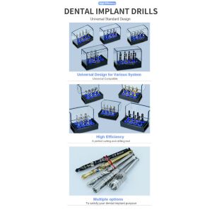 DLC Coating Stainless Steel Standard Universal Design Dental Implant Drill