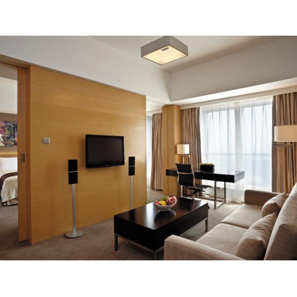 Modern Beech Wood Veneer Hotel Bedroom Furniture Sets With Sofa Set