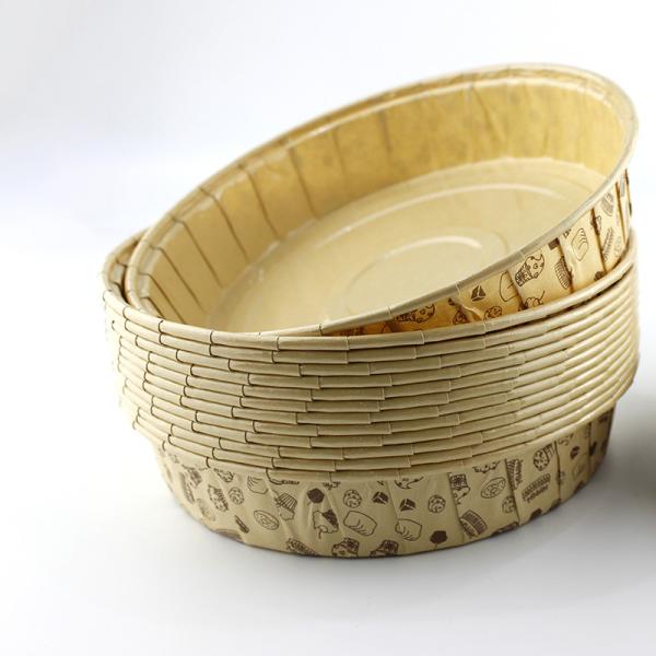 Single Wall Non Stick Baking Cups , Embossing Paper Disposable Baking Molds