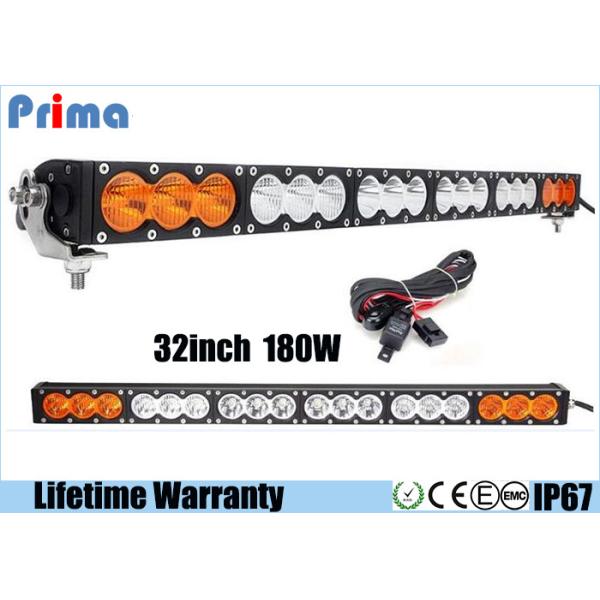 Super Cool 32" 180W Led Amber White Light Bar Single Row 18 x 10W Cree Output