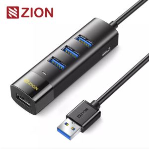 Quality USB 3.0 Rectangular 4-Port Hub Black High-Speed USB Hub for Expanding Connectivity with Stylish Design for sale