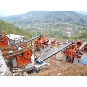 Mining production line with sand crushing machine