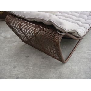 Outdoor Garden Rattan Sun Lounger , Comfortable Lounge Chair