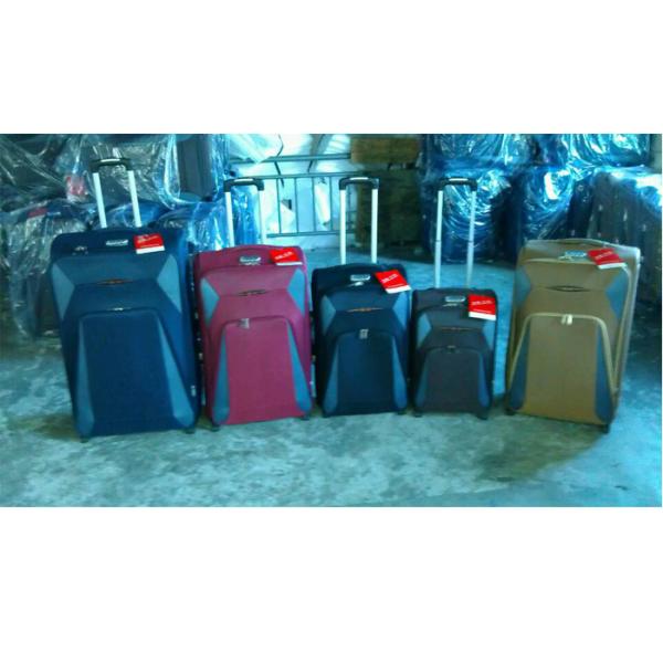 20 / 24 Inch Eva Trolley Luggage On Two Wheels , 600DTWILL Fabric Suitcase With 170T Lining
