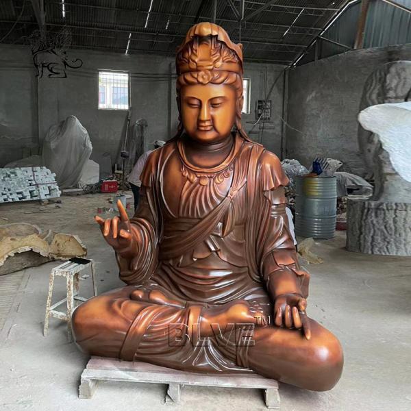 Sitting Bronze Buddha Statues Copper Brass Thai Buddha Sculpture Home Decor