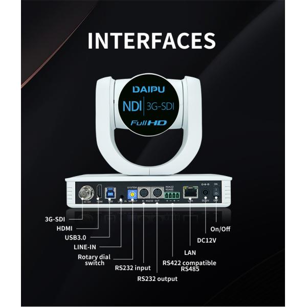 PTC-12N NDI HX2 PoE HD-MI 3G-SDI 1080P60 HD IP PTZ Camera Broadcasting at an Affordable