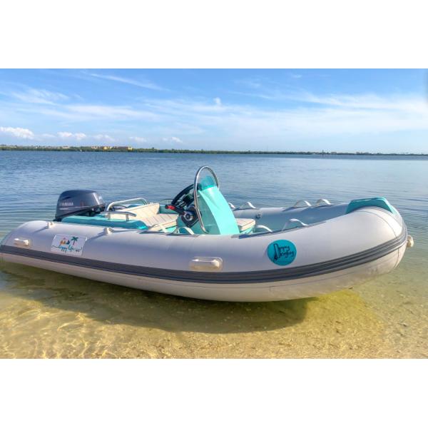 Buy 2022 hypalon inflatable boats  rib boat 12ft rib360C with console and back cabin at wholesale prices