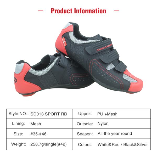 Lightweight Road Riding Shoes PU Mesh Upper High Security Excellent Slip Resistance