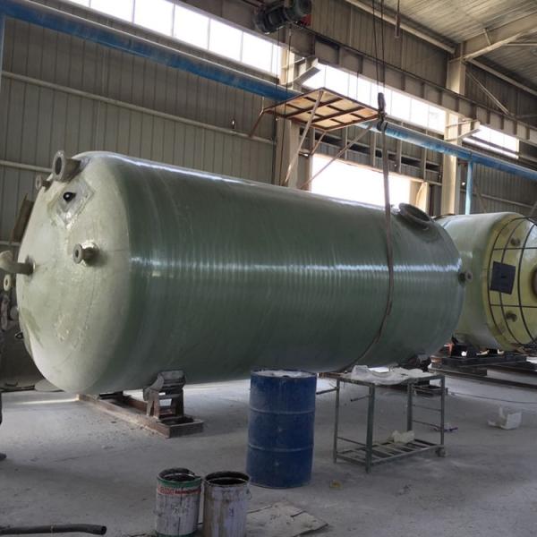 Cylindrical Durable FRP Horizontal Tank Filament Winding Water Reservoir