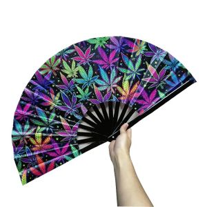 Quality Custom Print Pantone Color Bamboo Hand Fan with OEM Service and Multiple Sizes for sale