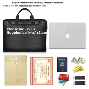Document Organizer With Lock Fireproof Document Box, Money Bag Document Safe,