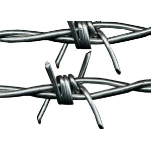 Low Carbon Steel Barbed Wire High Tensile Corrosion Resistance For Protective
