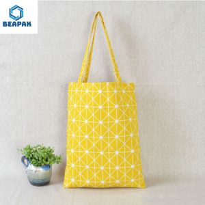 Custom Printed Recyclable Textile Jute Linen Grocery Bags