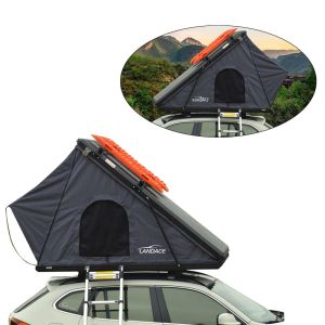 Gray Car Side Awning Rooftop Triangle Awning Waterproof 4x4