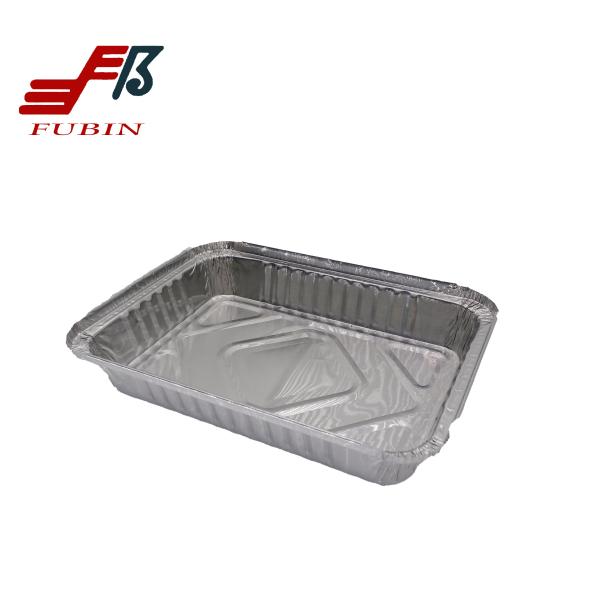 Buy Medium Rectangular Foil Containers 750ml Shallow Aluminum Foil Pans at wholesale prices