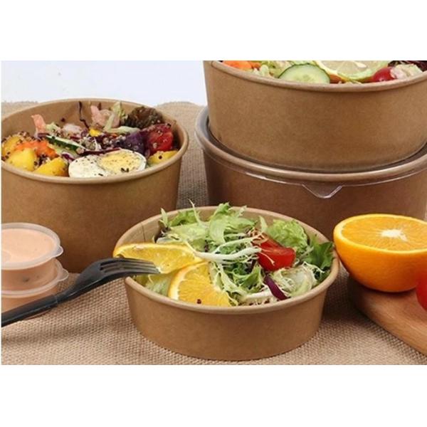 Buy Recyclable Paper Soup Bowls , Custom Hot & Cold Paper Salad Containers at wholesale prices