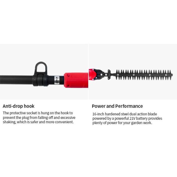 Battery Powered Long Reach Cordless Hedge Trimmer Electric Cordless Grass Shears