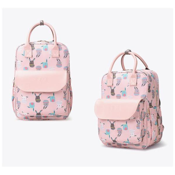 Animal Prints Polyester Rucksack Changing Travel Diaper Bags 27*15*42cm