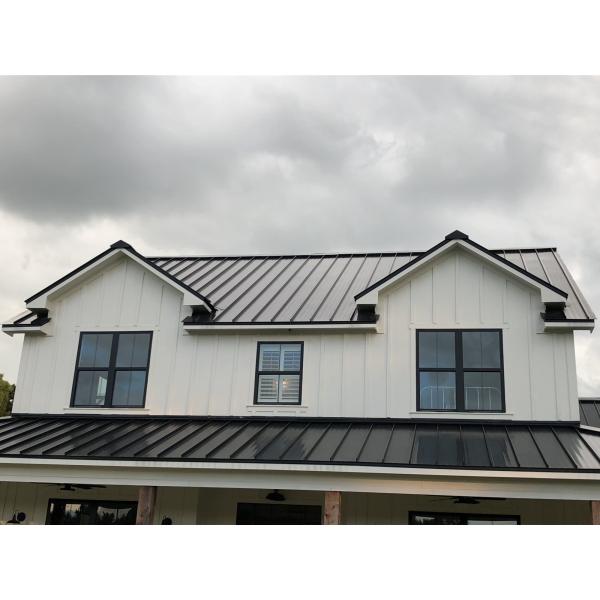 PVDF AZ150 PPGl Z275 PPGI VALSPAR Textured Matt RAL9005 RAL9004 Pre Painted Galvanized Steel Black Corrugated Roof Tile