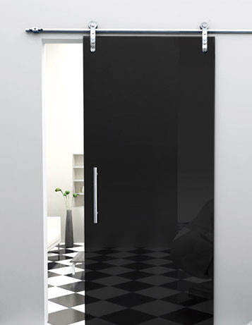 Buy Black Tempered Glass Door High Light Transmission 20% Safety at wholesale prices