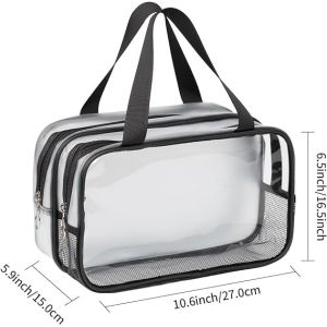 Waterproof Lightweight Lager Capacity Soft Toiletry Bag With Handle