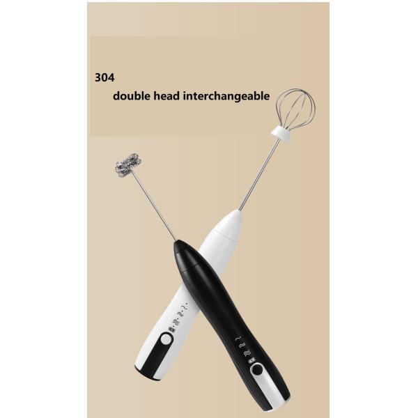 800mAh Battery Capacity 304 Stainless Steel Handheld Egg Beater for Kitchen Coffee