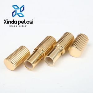 Custom Luxury Metal Gold Aluminium Empty Lipstick Tube Container Plastic
