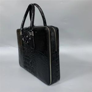 Authentic Exotic Crocodile Skin Businessmen Briefcase Large Working Purse