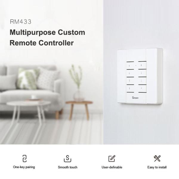Smart Home SONOFF RM433 Remote Controller Updated version Suitable for SONOFF Basicrf/ Slampher/ 4CH Pro R2/ TX series