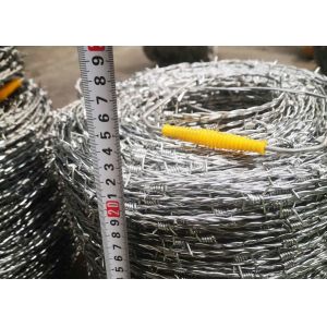 Military Plastic Galvanized Iron Barbed Wire 2.0mm 10 Gauge