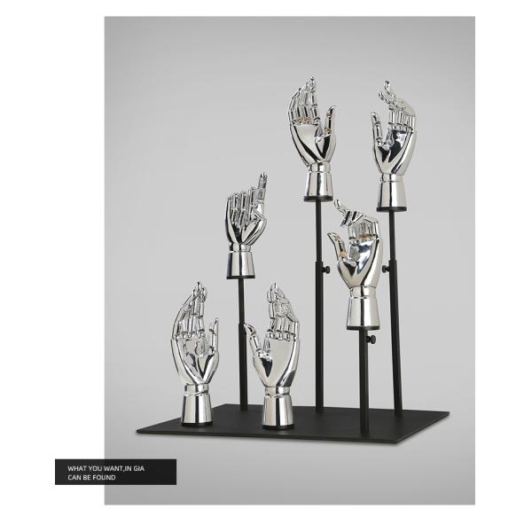 Glossy plastic mannequin hand female decorative hand model for jewelry accessories display