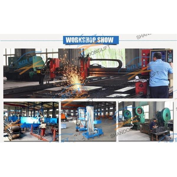 200kg capacity 12m height hydraulic aluminium ladder platform