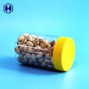 Transparent Leak Proof Plastic Jar Screw Lid Round Plastic Canisters