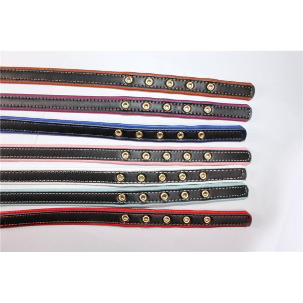 PU Leather Solid Soft Colorful Pet Dog Collar for Small Medium Large Dogs Neck Strap Adjustable Safe Collar