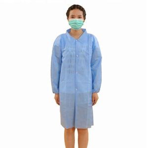Disposable Anti Static 75GSM SPP Non Woven Insulated Lab Coat