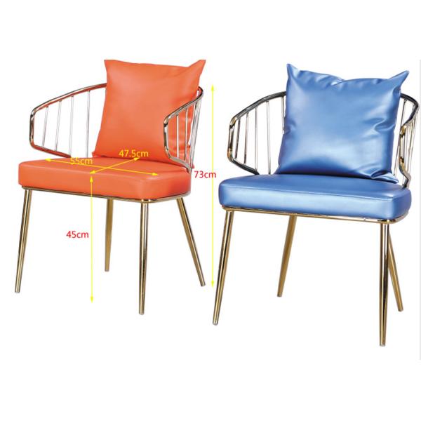 Buy High Density Sponge Filling 55cm Faux Leather Dining Chairs at wholesale prices