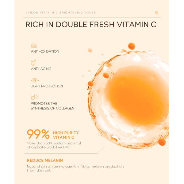 Moisturizing Face Toner Hydrating Whitening Brightening Facial Skin Care Vitamin C Toner