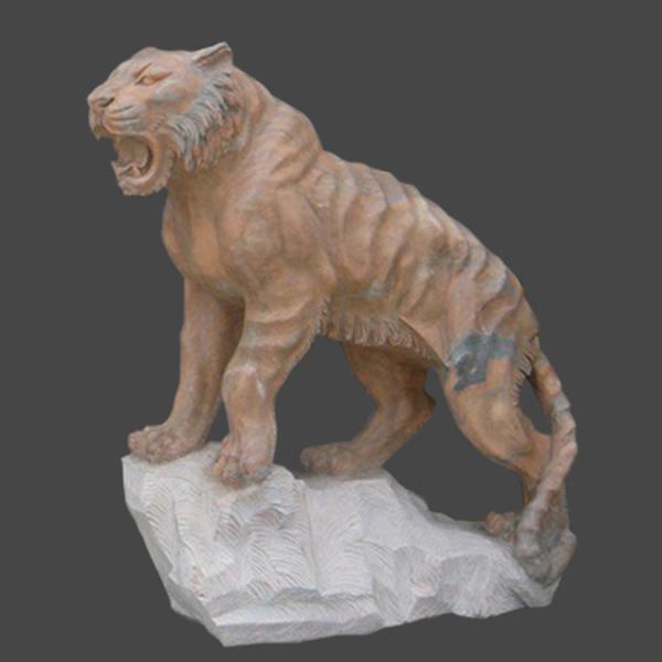 Outdoor stone carving garden marble tiger sculpture, china stone sculpture supplier
