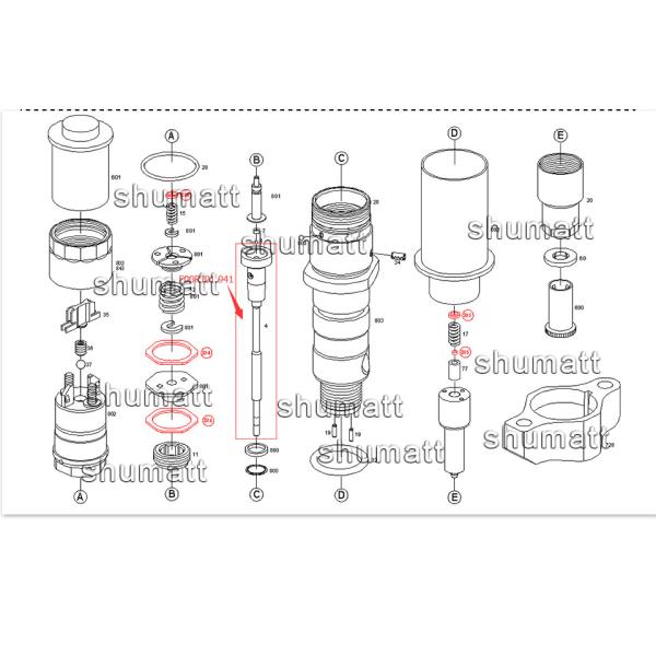 A+ new Shumatt Injector Control Valve Set F00RJ01941 for 0445120029 0445120037 0445120070 injector