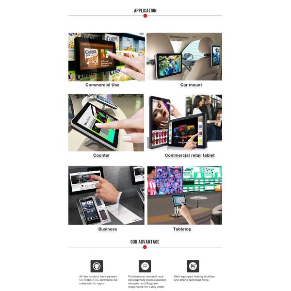 10.1 Inch Open Frame Lcd Interactive Table Display Android Linux OS Multi Language