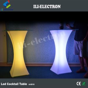 Rotational Moulding Plastic Modern Color Change Bar Furniture LED Table