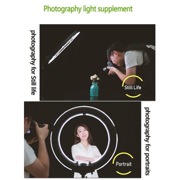 55W 5500K 18inch Dimmable LED Ring Light Kit with Carry bag, Light Stand for Video Photography Blogging Portrait