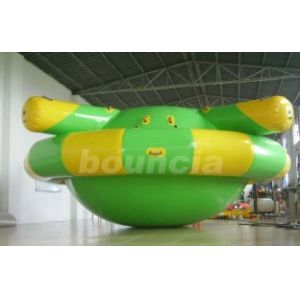 Double PVC Fabric Inflatable Saturn Rocker / Inflatable Floating Spinner