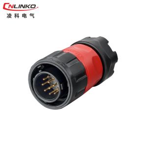 Cnlinko YM 24 11 Pin Plastic Circular Single Hole Waterproof Aviation Plug Connector IP68 Male and Female Socket Power Connector