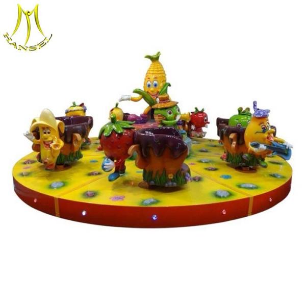 Hansel large electronic fiberglass fish carousel ride for kids