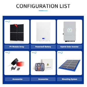 Hot sale photovoltaic pv complete inverter hybrid set 5kw power energy storage