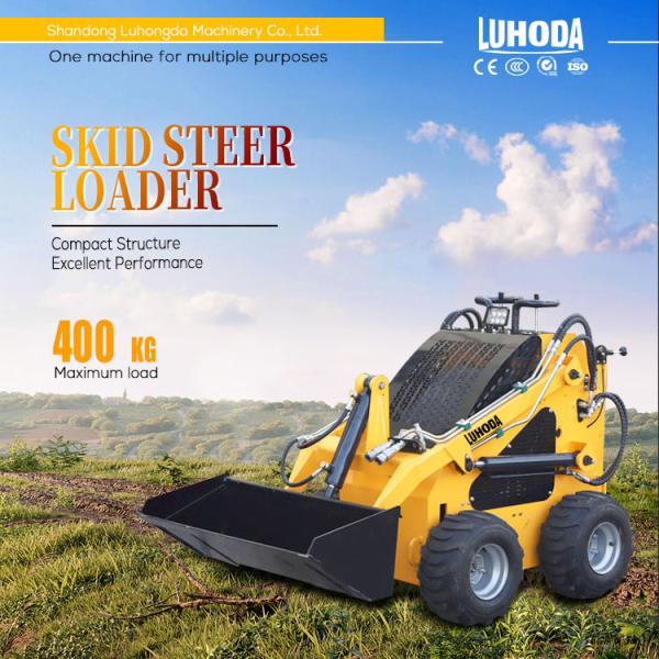 FREE SHIPPING China Track Wheel CE/EPA Mini Skid Steer Loader With Bucket
