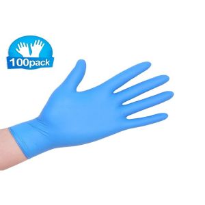 China Blue Nitrile Medical Examination Gloves Disposable Non Sterile Powder Free on sale